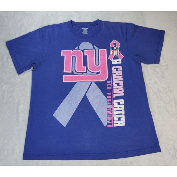 Reebok 2011 NFL A Crucial Catch New York Giants Blue T-Shirt Mens Large - Picture 1 of 6
